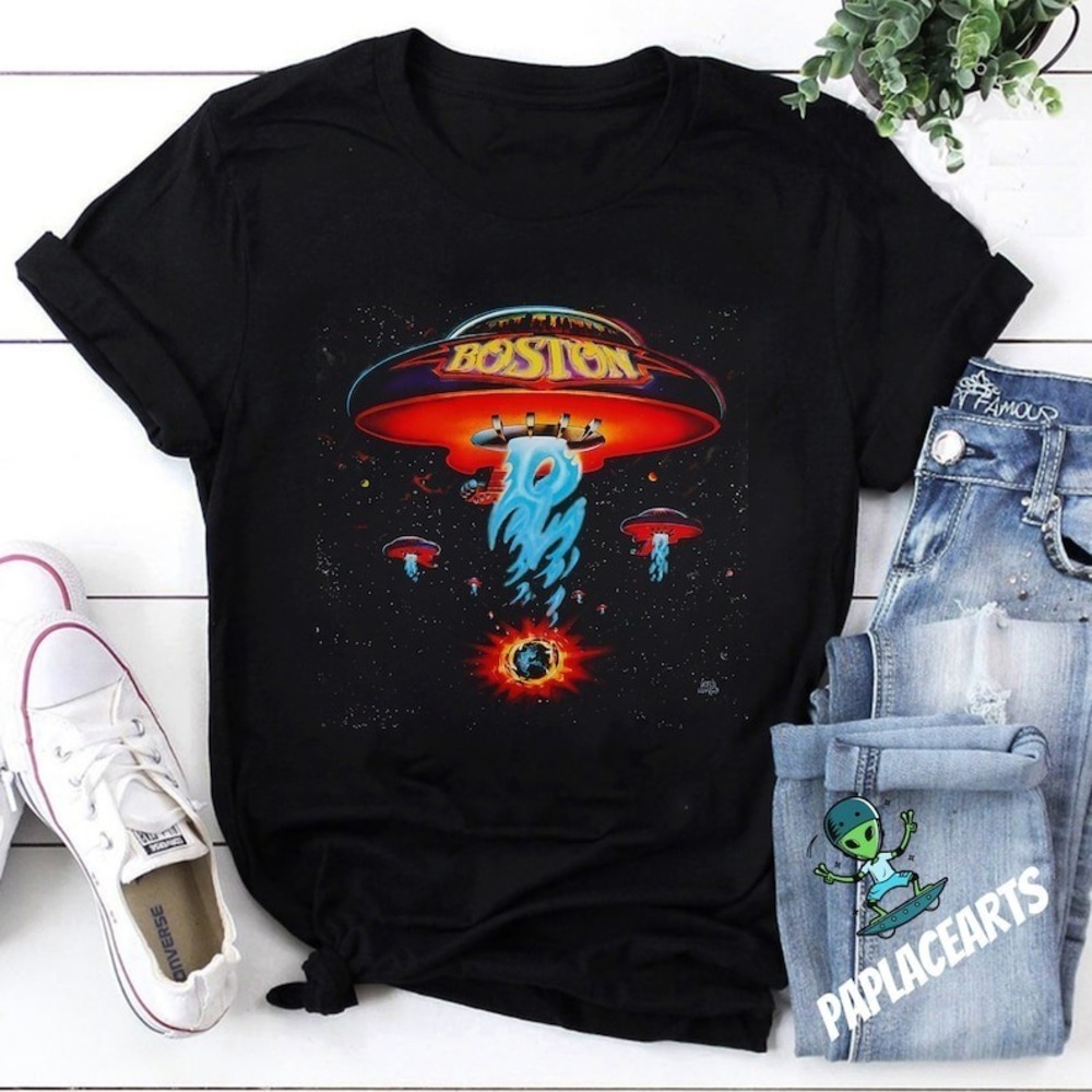Boston Band T-Shirt Rock & Roll Band Shirt Boston Band Unisex T-Shirt